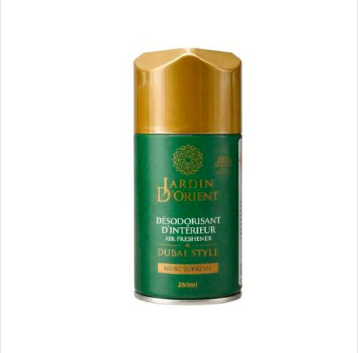 Jardin d'Orient Désodorisant Musc Suprême 250ml vert et or
