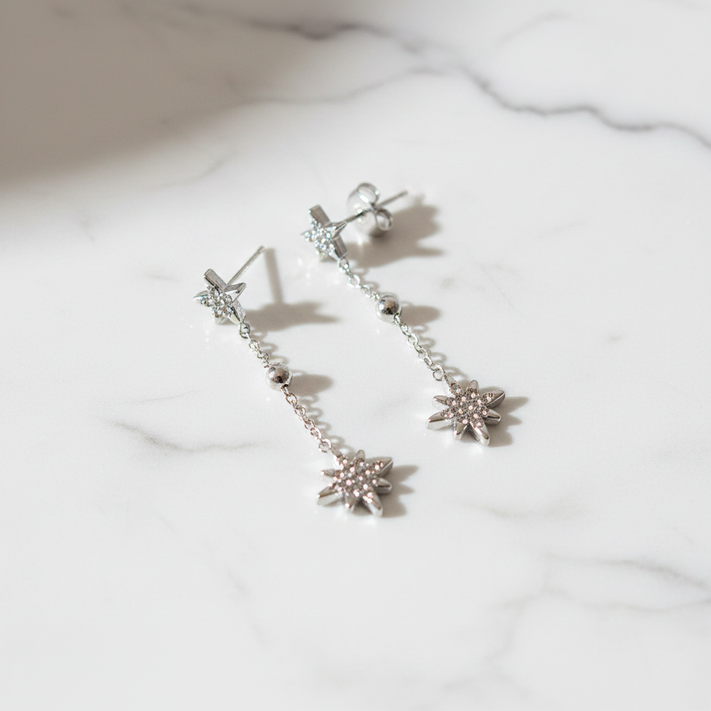 Boucles étoiles sur marbre