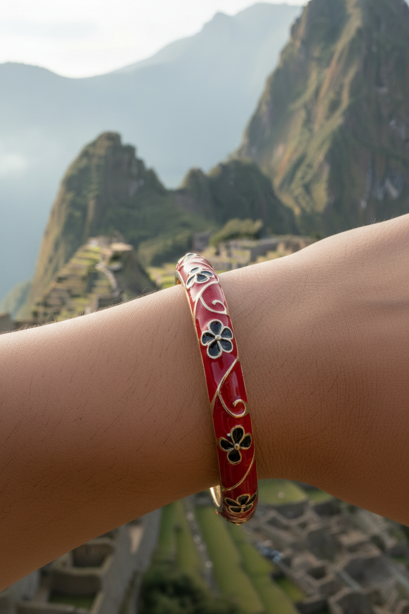 Bracelet Jonc Rouge — Macro Bijou