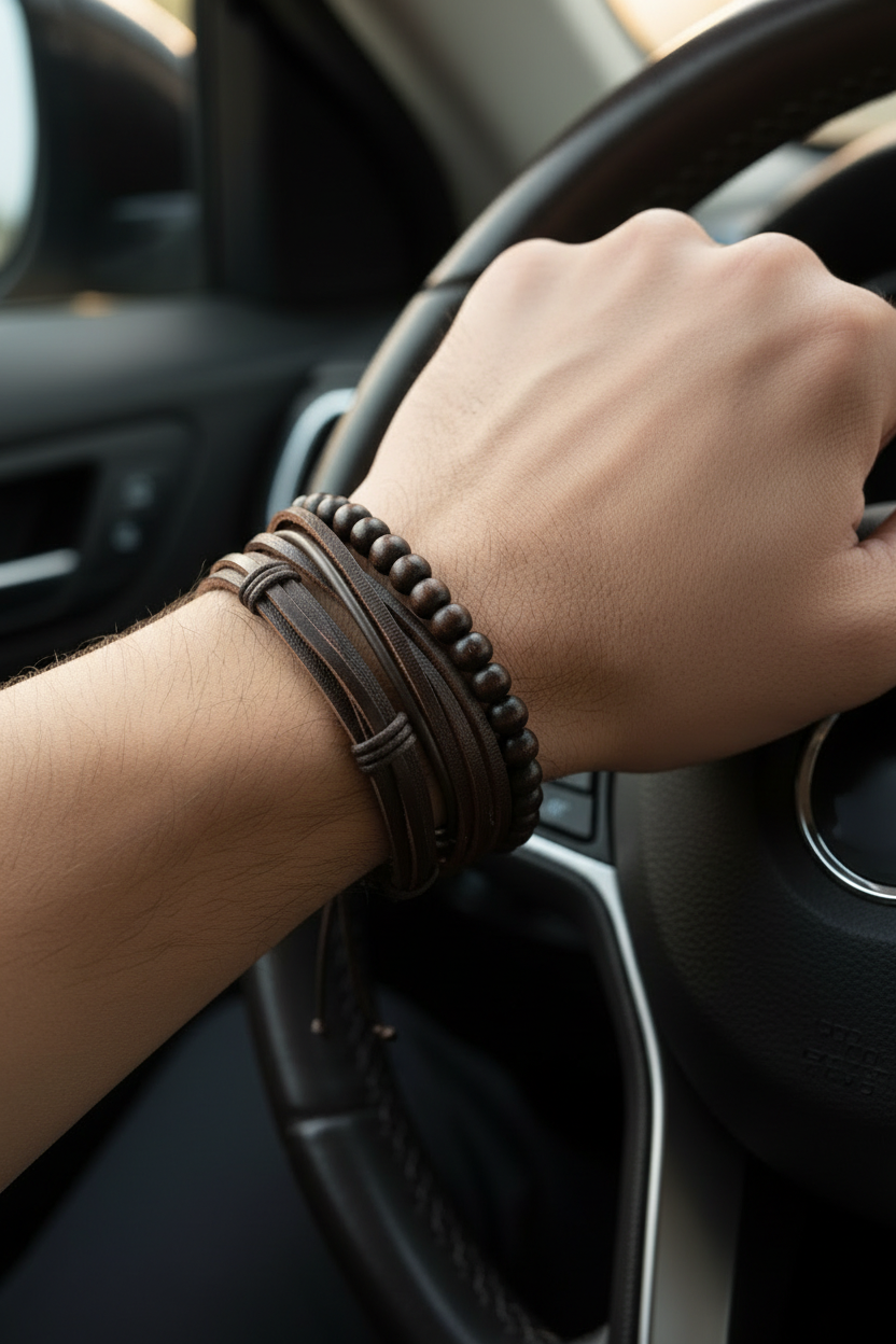 Bracelet Multi-Rangs — Main sur le Volant